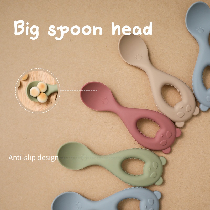 Buy quality Cartoon Bear Spoon Baby Meal Training Spoon Baby Feeding