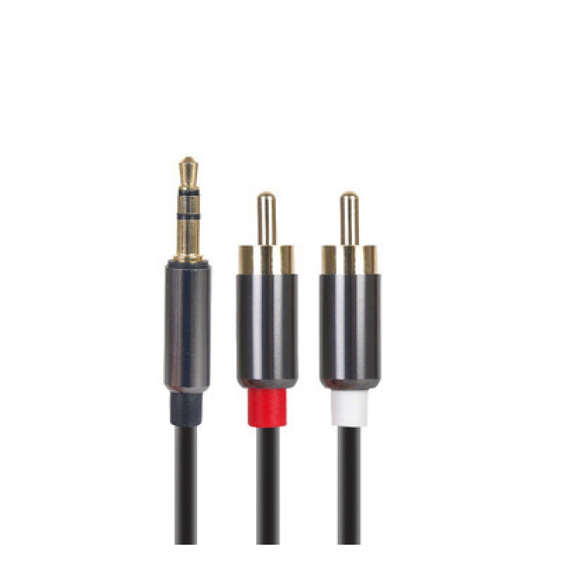 3.5转2RCA双莲花线 3.5转2rca纯铜喇叭线 AV线3.5mm一分二音频线