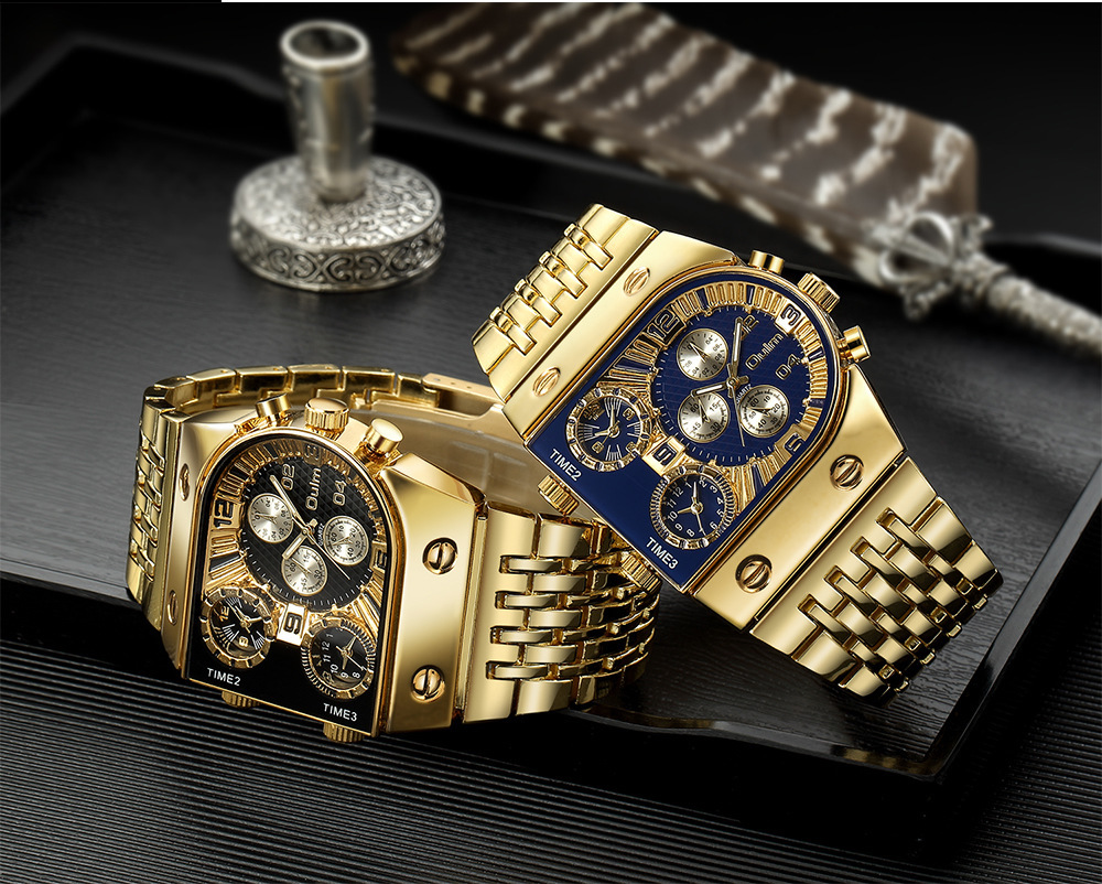 Reloj de hombre de cuarzo con múltiples zonas horarias y dial luz_voghion.com
