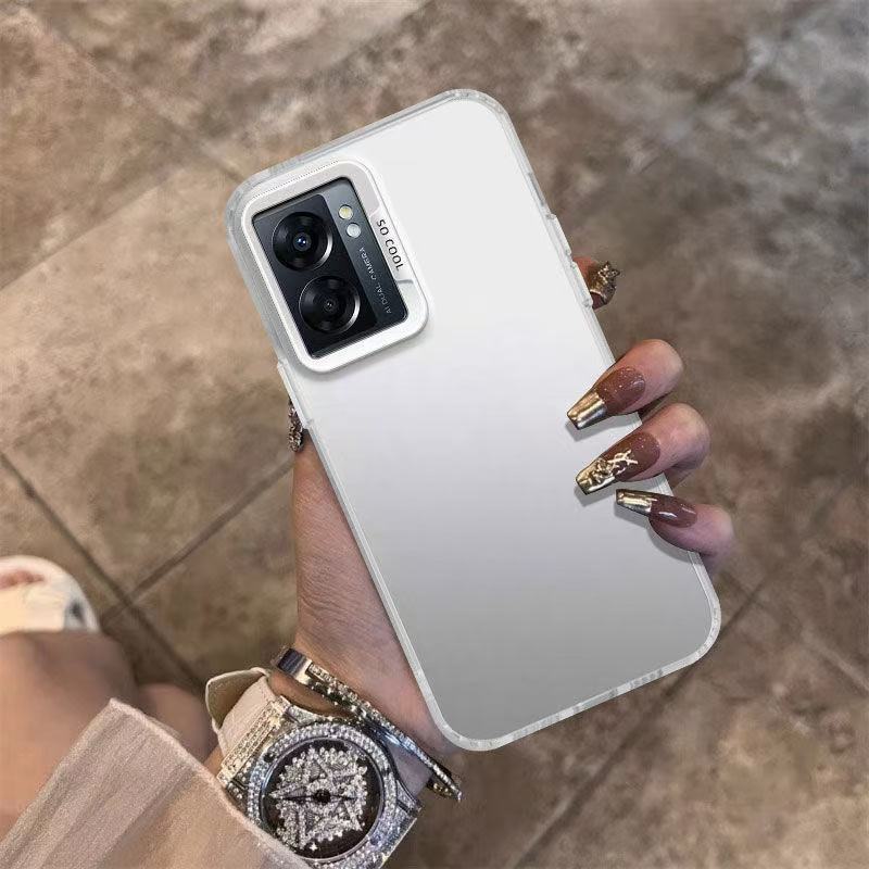 La nueva carcasa plateada de color se aplica a la carcasa del teléfono OPPOREALME10PRO X6PRO mate 12PRO/10PROPLUS