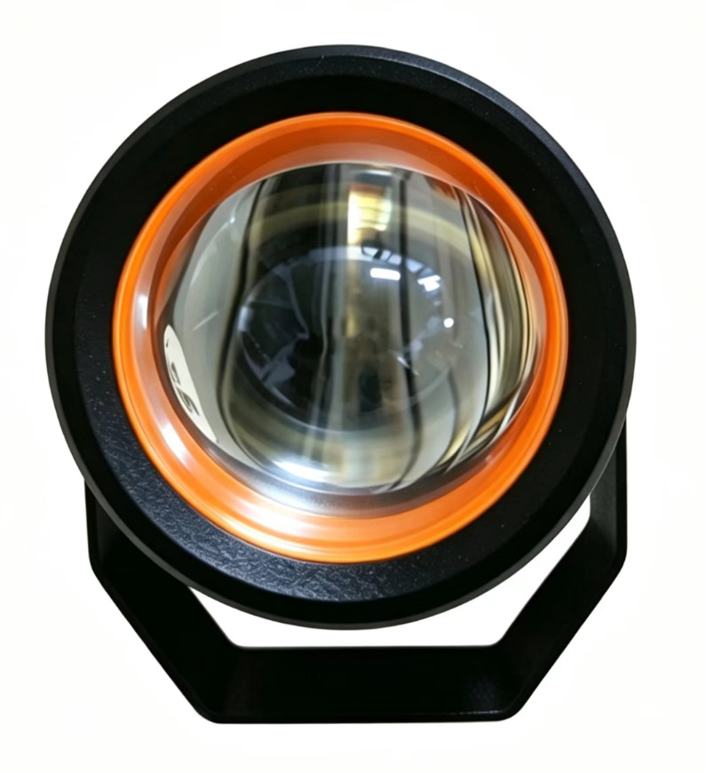 Motorcycle Led External Spotlight with Dual Yellow and White Lights, Integrated High and Low Beam, Electric Vehicle Lens Headlight, Waterproof Modification