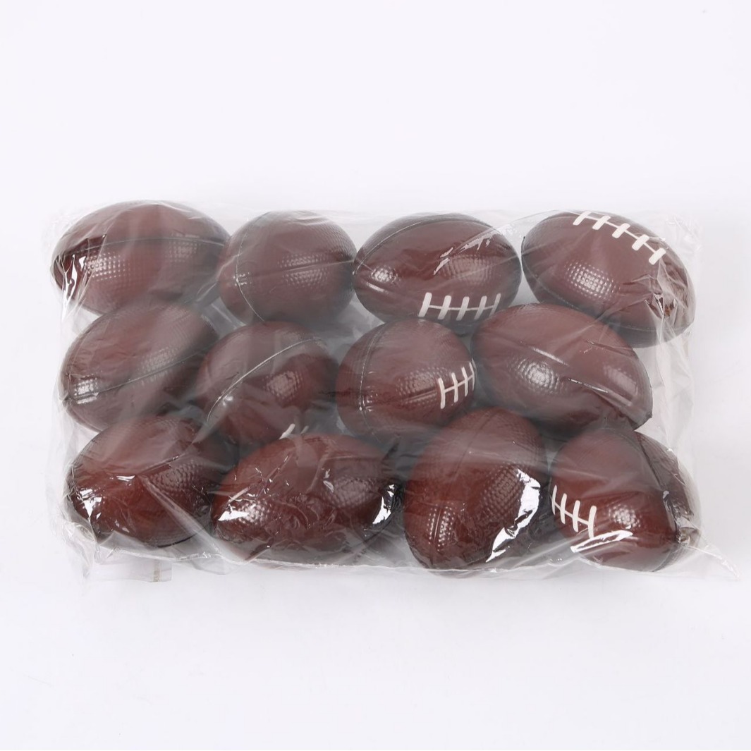 Cross-Border Supply of Pu Sponge Multi-Color Rugby Grip Vent Ball Medical Rehabilitation Mini Rugby Solid Foam