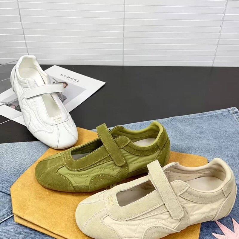 Casual Style Velcro Mary Jane Shoes for Women 2026 Fashionable Casual Shoes with Laces, Soft Soles, Comfortable and Versatile Ballet Shoes