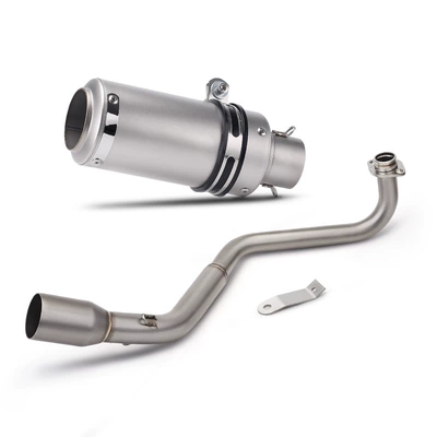Motorcycle exhaust pipe stainless steel front and