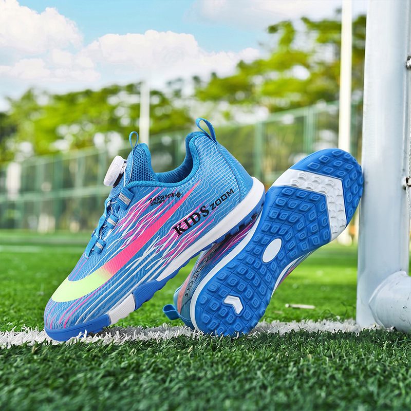 Cross-Border Low-Top Children's Soccer Shoes With Rotary Buckle Cleats Elementary School Students Teenagers Competition_voghion.com