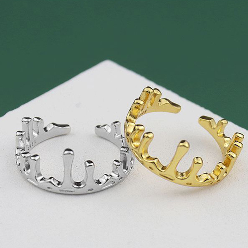Korean version of the crownshaped opening adjustable irregular finger ringpicture20
