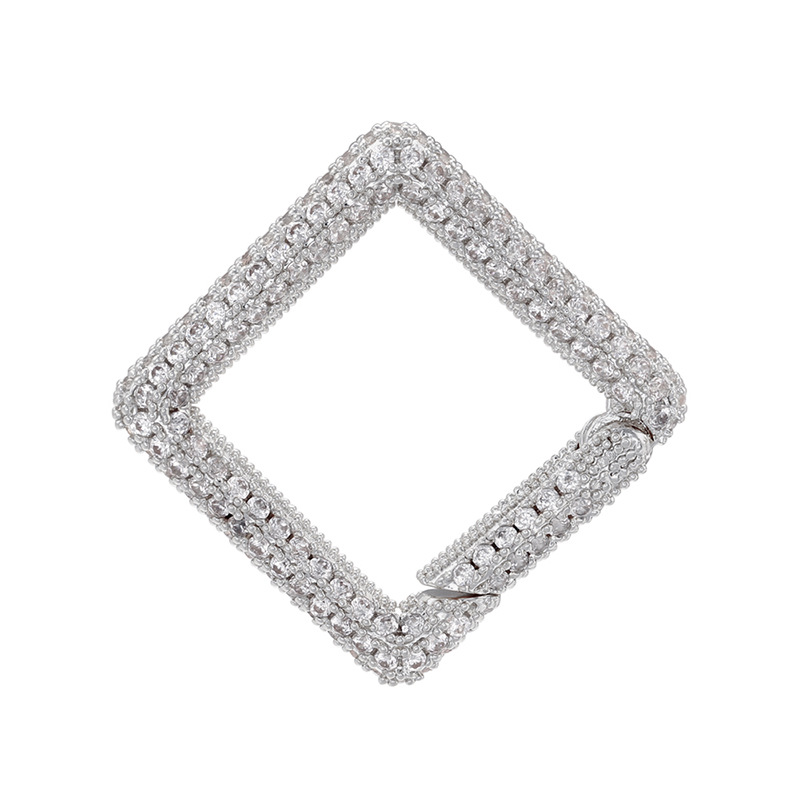 Simple Style Heart Shape Gold Plated Plating Zircon Jewelry Accessories 1 Piece