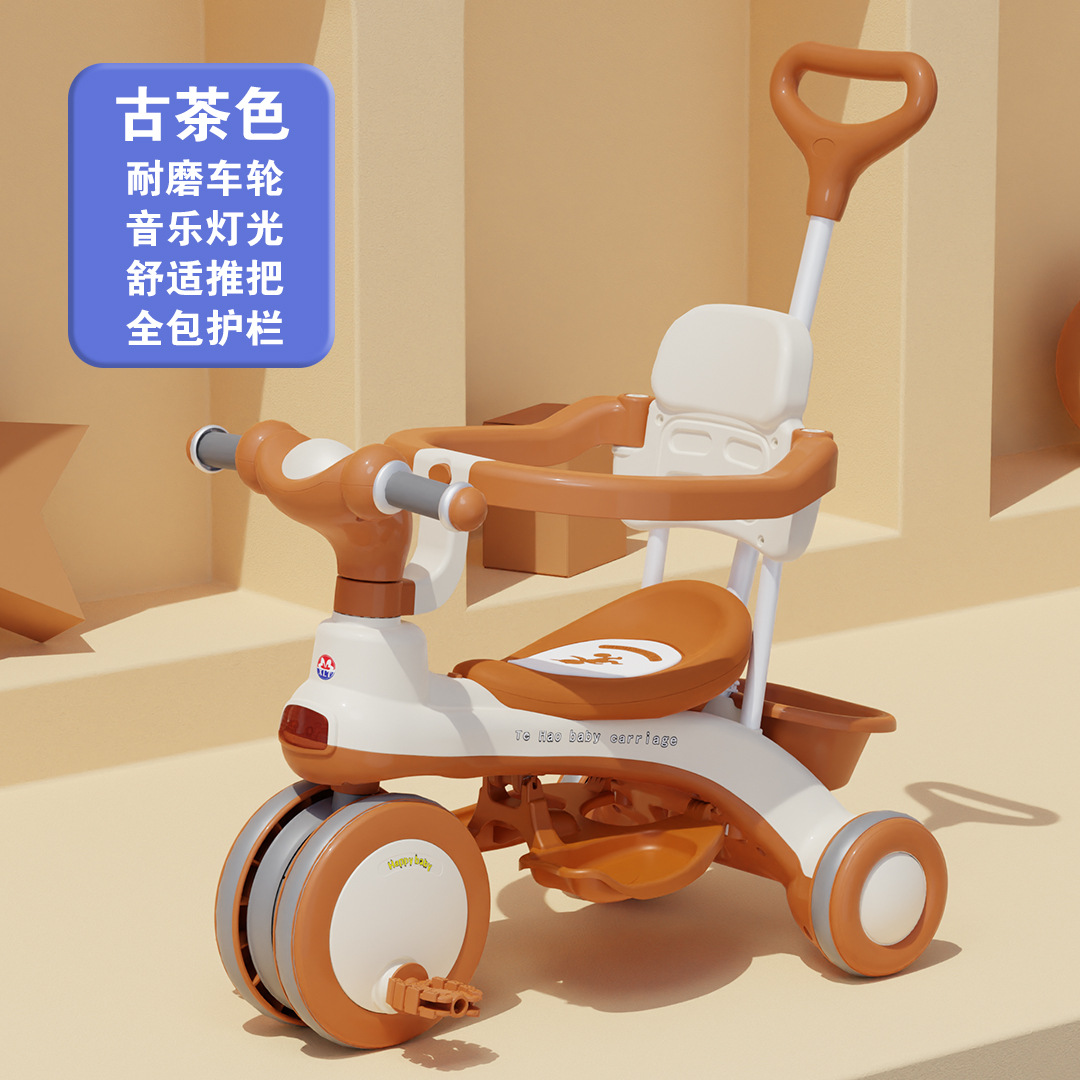 Triciclo para niños bicicleta multifuncional tres en uno 2 cochecito para bebés 1-3-6 años bicicleta de pedaleo para niños