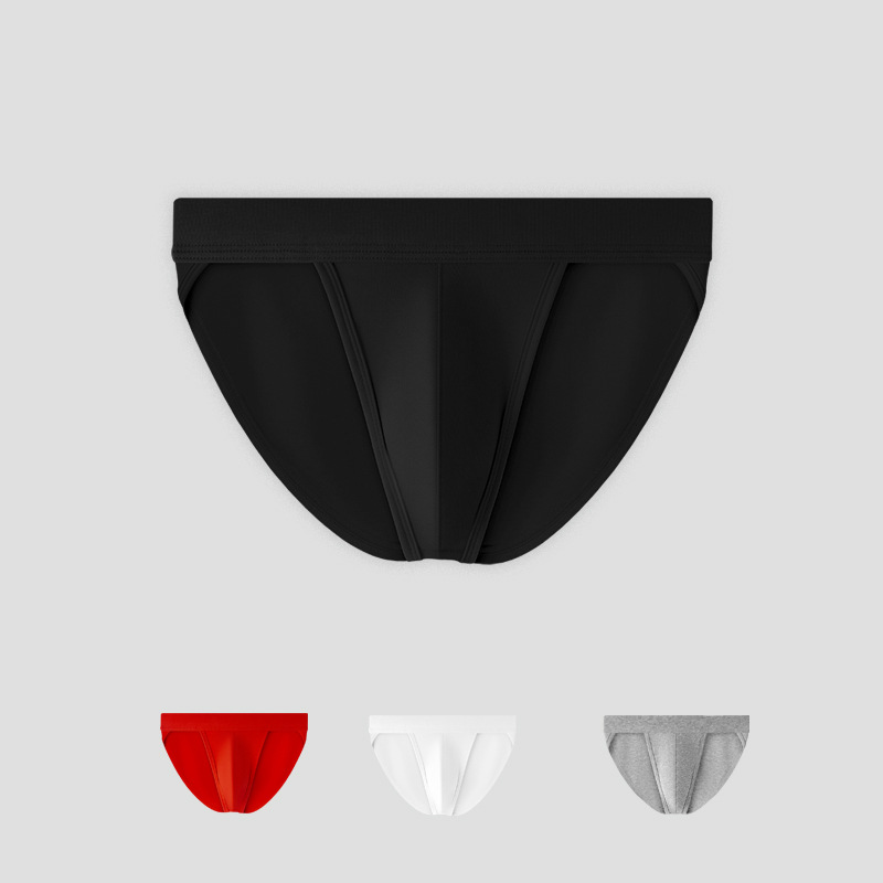 Cross-Border Men's Low-Waist Sexy Pure Cotton Briefs, High-Cut Men's Underwear, Wholesale in Stock, Comfortable High-Cut