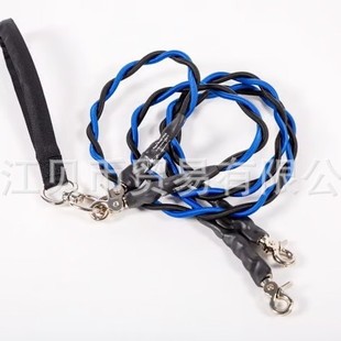 Cross-Border New Double Bungee Leash Creative Double Elastic Dog Leash Factory Wholesale