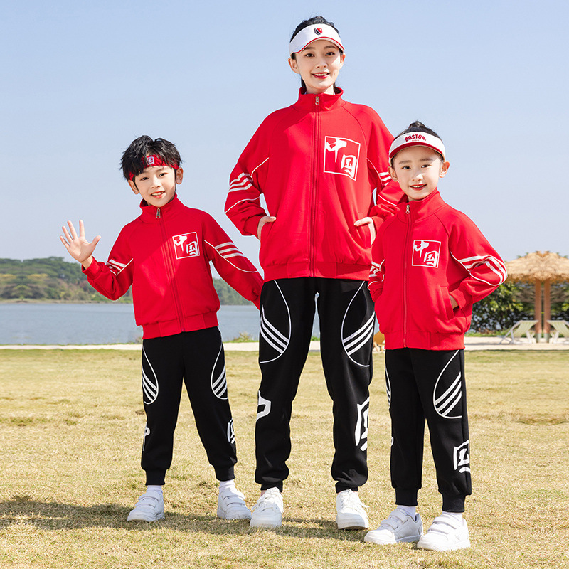 春秋裝小學生校服運動學院風套裝兒童班服四件套幼兒園園服老師服