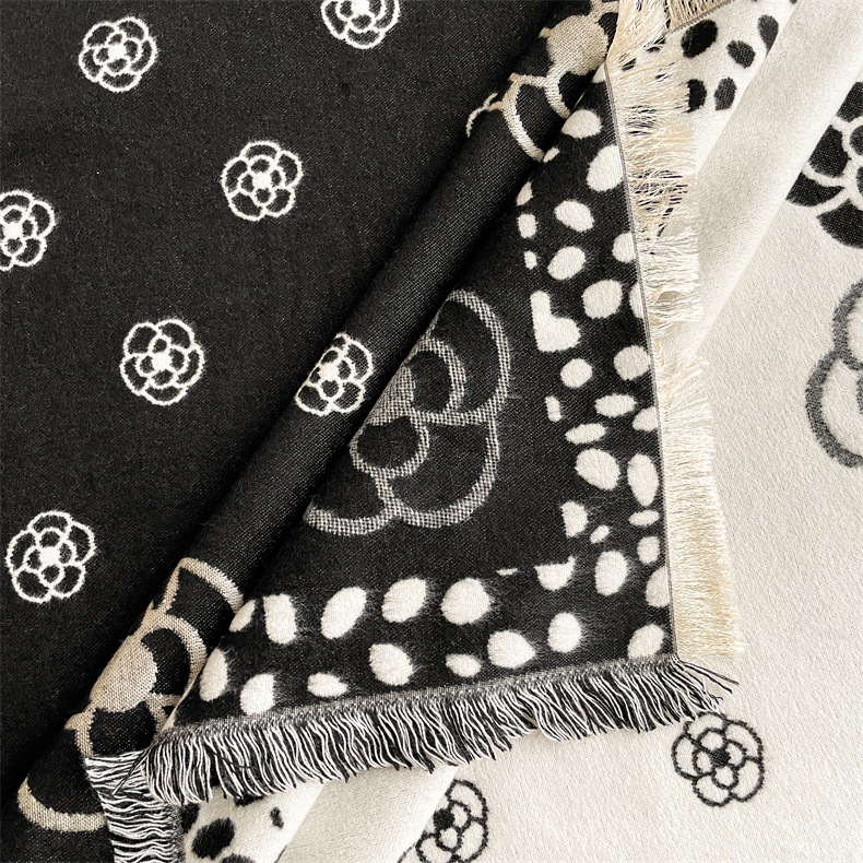 Sciarpa calda in cashmere versatile, sciarpa di camelia da donna, sciarpa di alta qualità, sciarpa autunnale e invernale_voghion.com