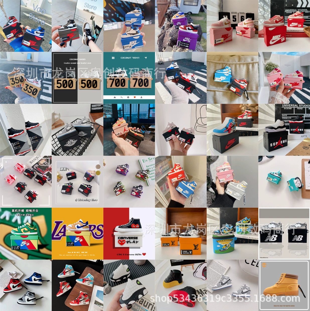 Creative Stereo Sneakers Shoe Box General Figure Apple AirPods pro Bluetooth Headset Protective Cover 1/2/3 Generation Applicable