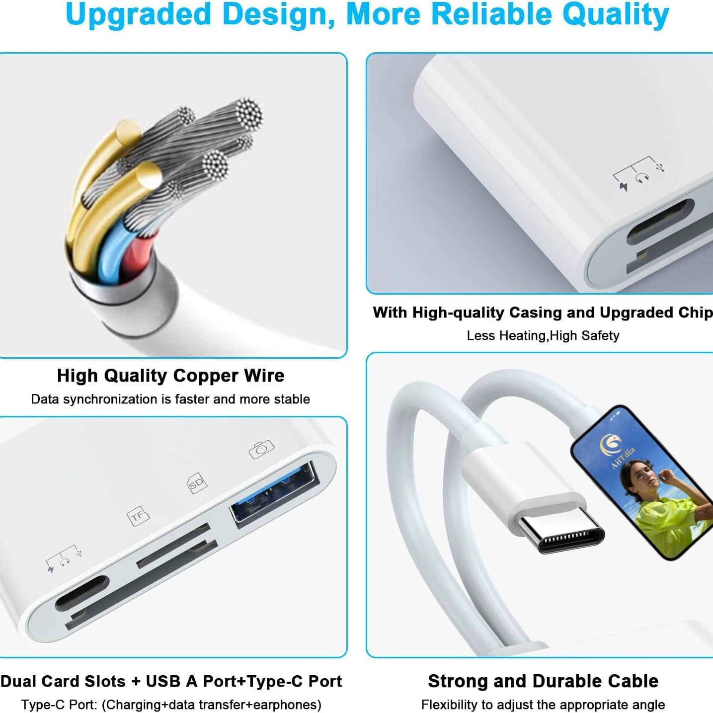 Sihe 2 SD SD считыватель подходит для Apple Typec к TFSD кард USB/USB-C конверсионный считыватель