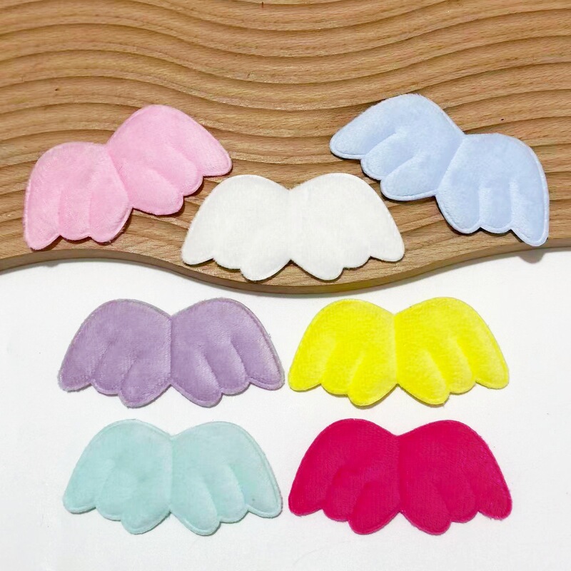 Ultrasonic Embossed Cake Insert Plush Wings DIY Double-Sided Material Kidsren's Hair Accessories Hairpin Accessories Wholesale
