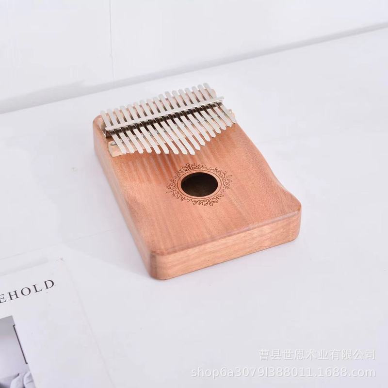 木の親指の琴の箱の木の箱の携帯型のカリンバの琴の箱の実木の17音の指のピアノの木製の収納の箱|undefined