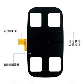 4.3英寸显示屏总定制盖板触摸全贴合框贴小尺寸显示总成触摸显示