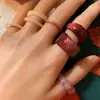 KE009, набор, кольцо, красный