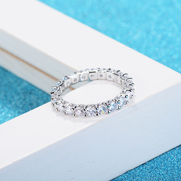 Zirconium, fashionable ring with stone, universal wedding ring, jewelry, wish, diamond encrusted, simple and elegant design, wholesale