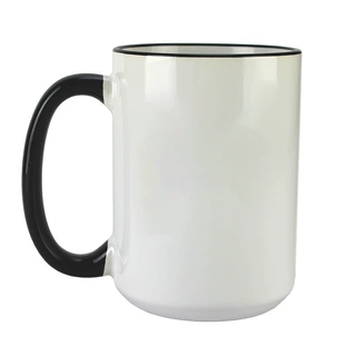 15oz陶瓷杯定制logo空白涂层热转印升华杯耗材外贸 16oz马克杯