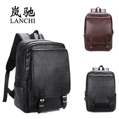 シンプルなカバンの男性韓国版の新型の大容量のリュックサックのビジネスのレジャーのコンピュータのリュックサックのpu皮の旅行のカバンの卸売り