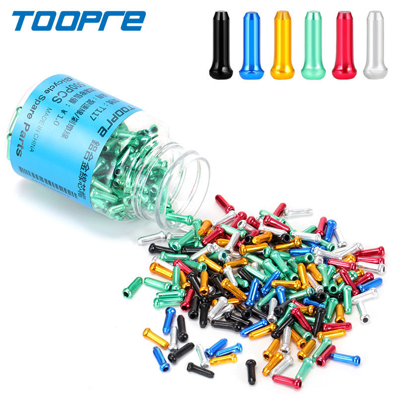 Bicycle line pipeline tail cap inner sleeve variable speed brake line core cap aluminum alloy anode color aluminum tail cap