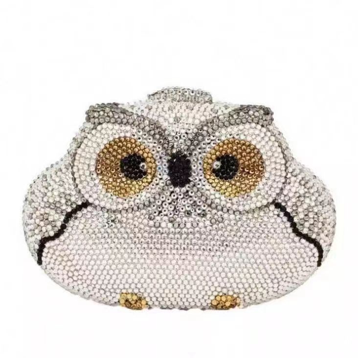 Bolsa de cena de diamantes hecha a mano transfronteriza, bolsa de mano de diamantes, fábrica de sirena Daiwei, orden de bolsa de embrague
