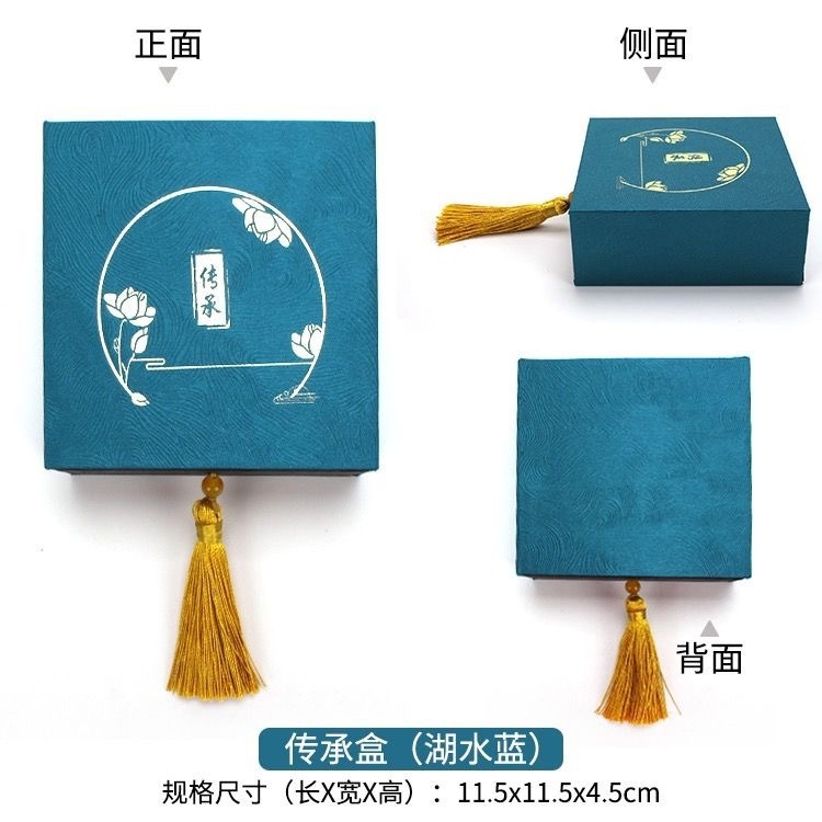 老凤祥古法金双开盒手镯黄金玉器文玩手串翡翠珠宝吊坠收纳首饰盒|undefined