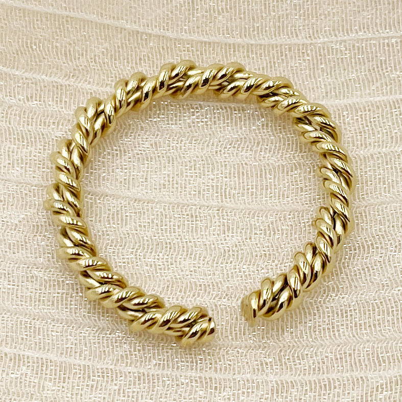 Simple Style Geometric Stainless Steel Plating Open Ring 1 Piece