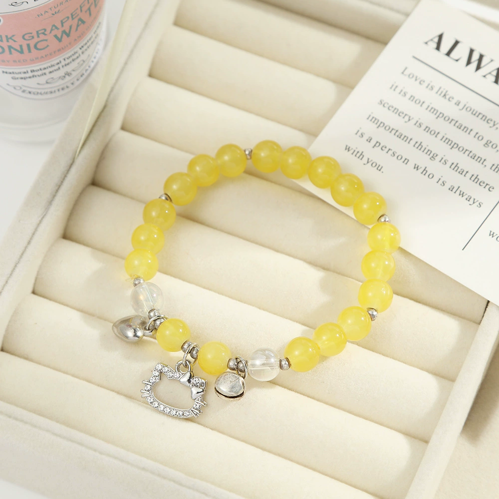 Fresh bracelet, cartoon brand small design cute small bell, simple and elegant design, kitten, internet celebrity