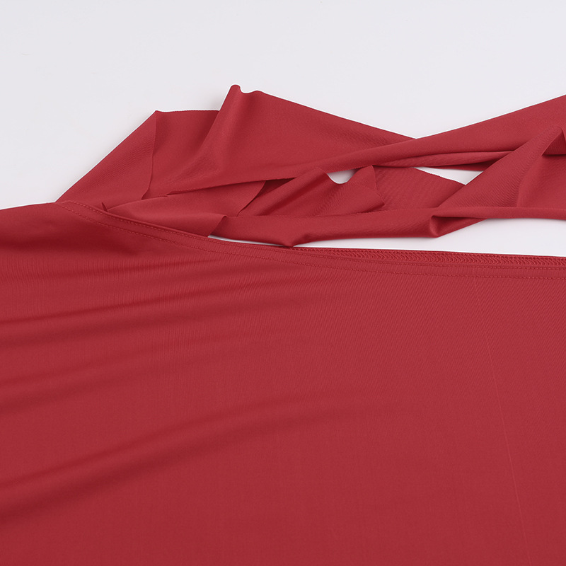 Elegant off the Shoulder Gown Split Dress Women Adult Lady like Woman Sexy Slim Hip Dress