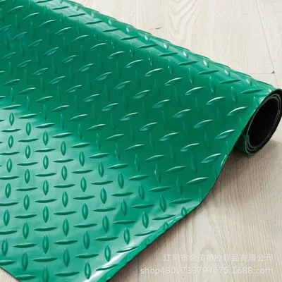 mats, floor rubber | Avtomobil döşəmə paspasları - black-background-with-herringbone-pattern-23mm-green-09m-width-15m-length-whole-roll