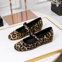2817 style retro leopard print fashionable round toe shallow mouth straight buckle with increased comfort inside, high-end single shoe for women