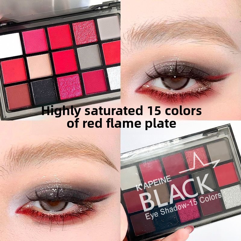 Cross-border K'APEINE Fifteen-Color Scarlet Moon Eyeshadow Palette with Pearlescent Shimmer, Natural Long-Lasting, Easy to Apply