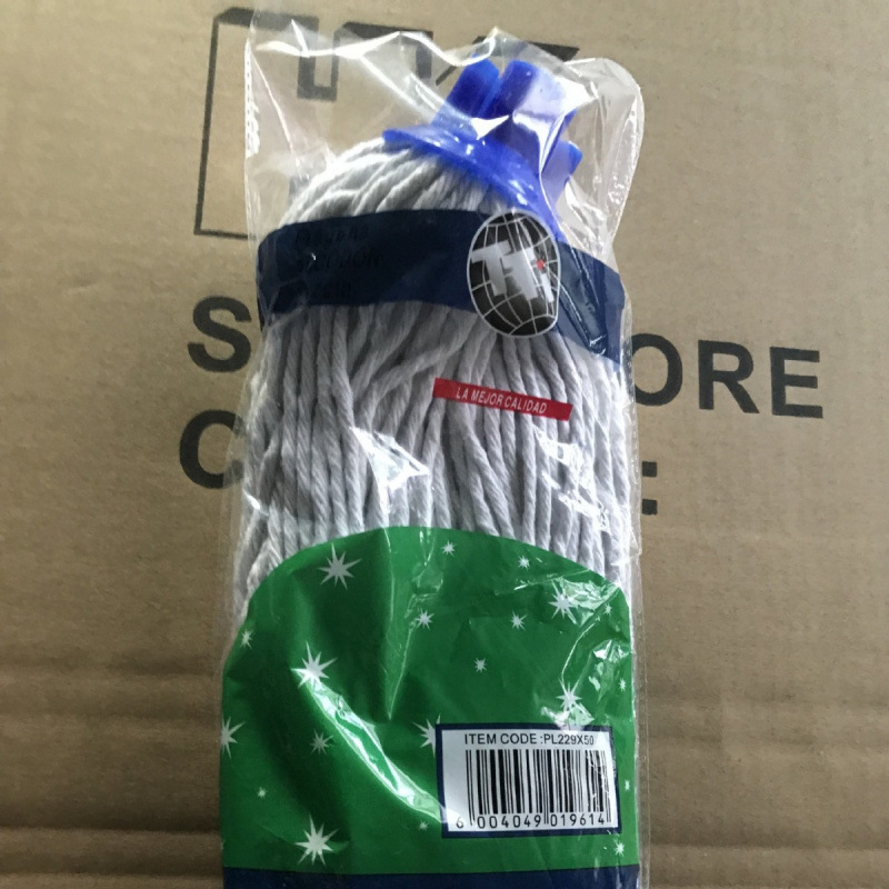 algodón blanqueado reemplazo de la cabeza de la fábrica de trapos domésticos más especificaciones de alta calidad al por mayor fabricantes de comercio exterior