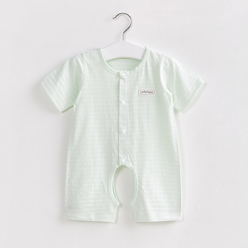 Bebé mono verano delgada recién nacido Ropa aire acondicionado entrepierna abierta mameluco manga corta masculina y femenina Bebé Ropa de verano