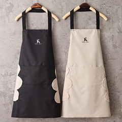 新款家用防水可愛廚房做飯防油女圍裙大人上班工作服男士可印字