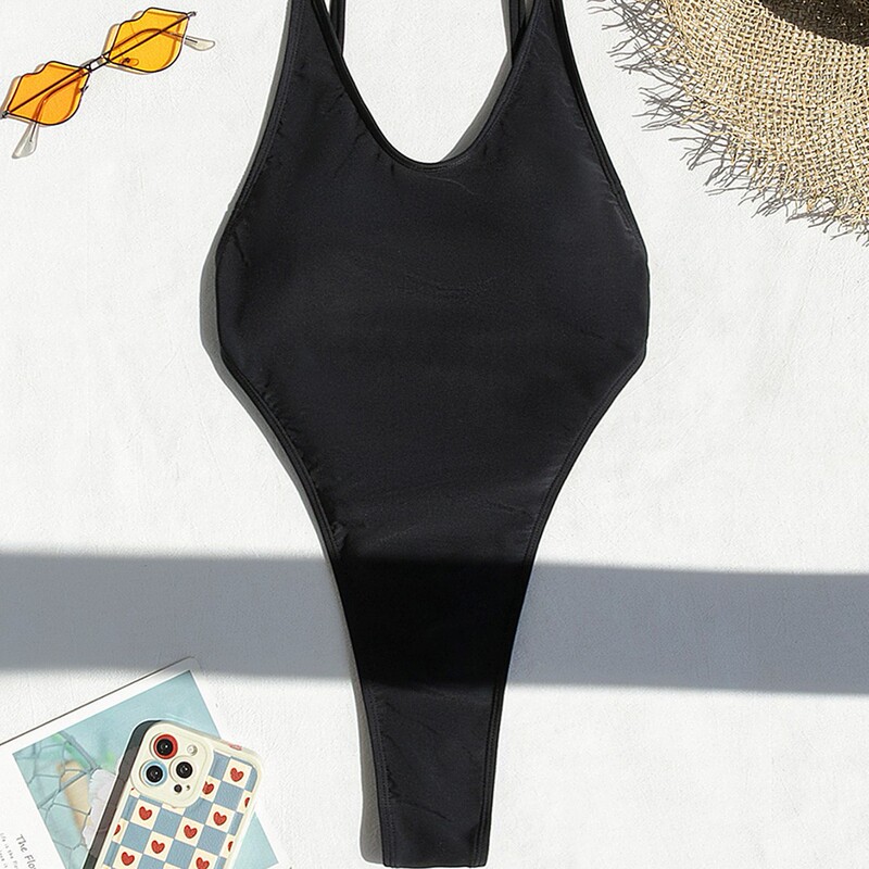 2024 new hot-selling backless one-piece swimsuit sexy slim swimsuit women's bikini foreign trade European and American beach wear