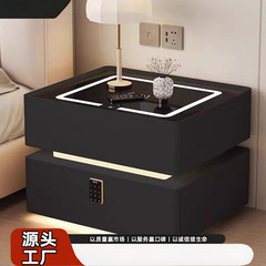 2025新款智能床头柜家用卧室实木高级感轻奢现代简约多功能悬浮柜
