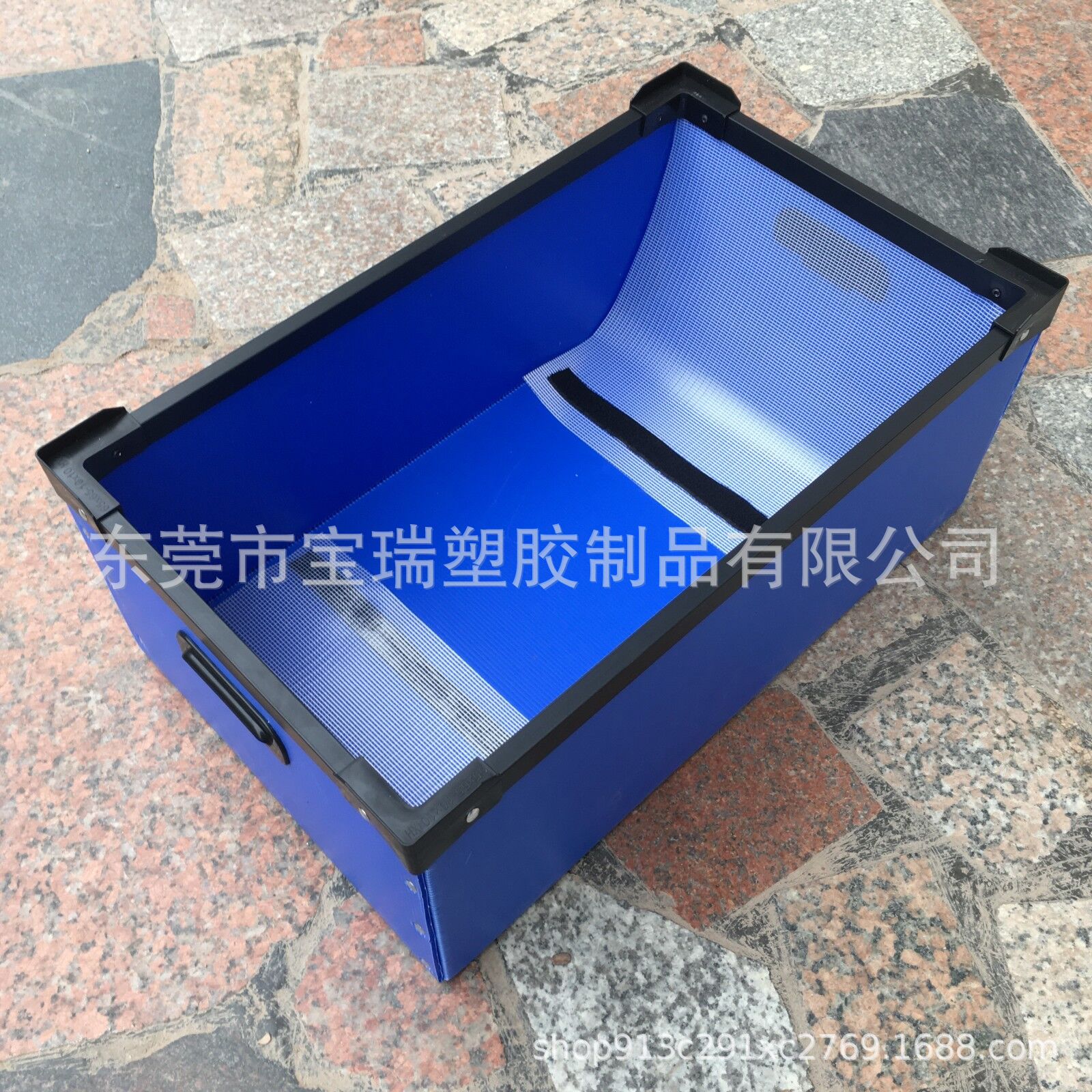 供应5mm万通板加固骨架箱 pp塑料中空板周转箱 加盖静电骨架箱