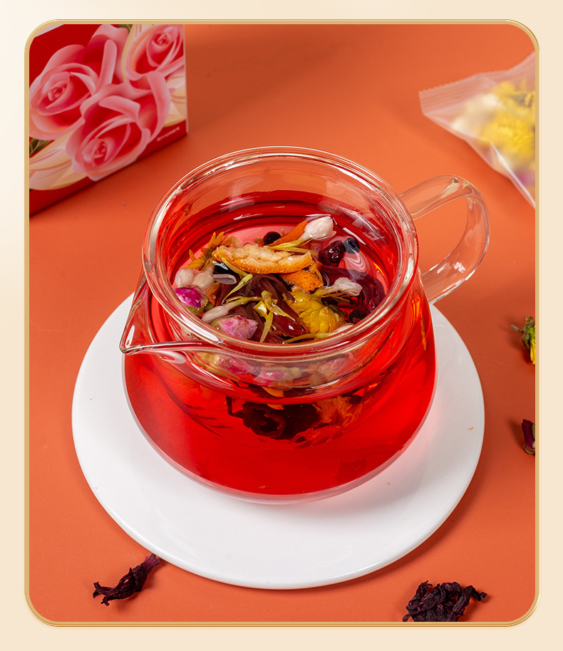 Yangyuan Rose Luo Shen Tea Black Goji Herbal Blend 100g Gift Box Cold Brew Wellness Tea specifications