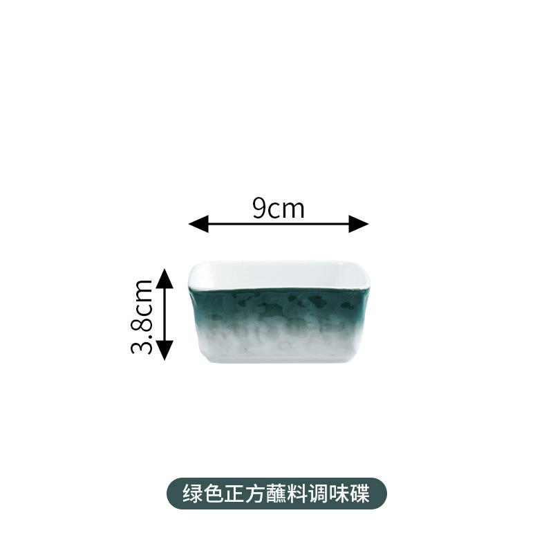 Japanese long-style ceramic sushi plate, rectangular sashimi dipping dish, stone-gradient glaze, multiple sizes
