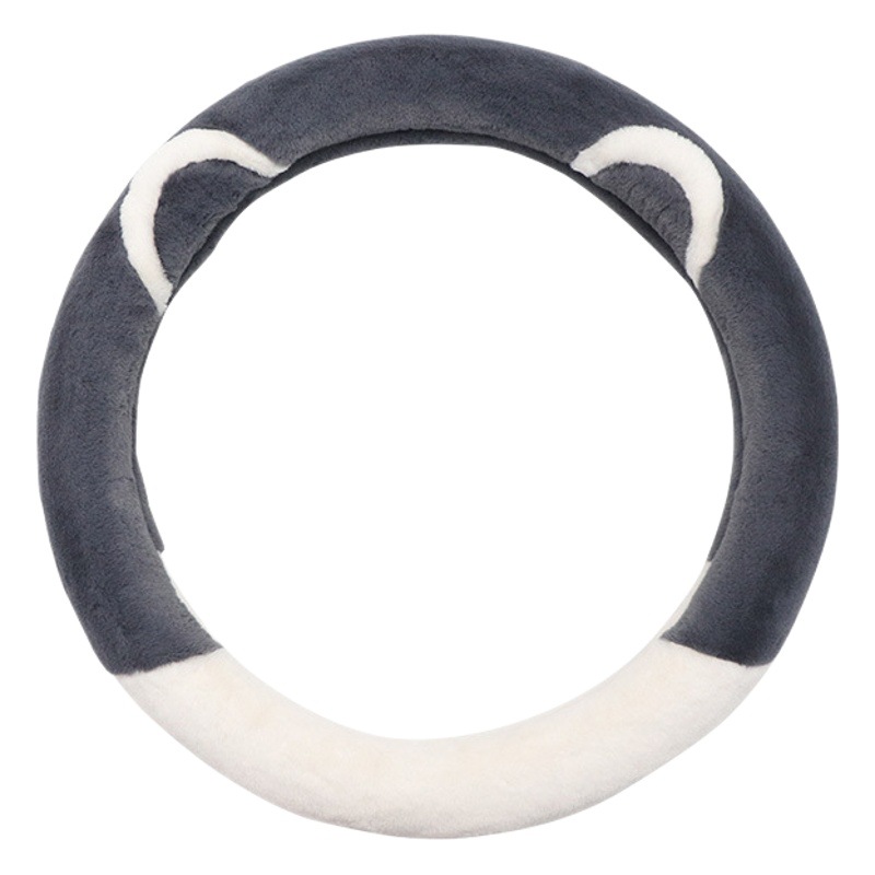Car steering wheel cover winter plush women's South Korea fashion four seasons universal winter warm heating car handle cover