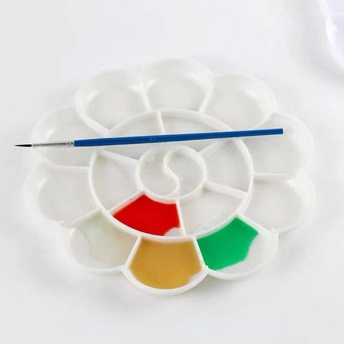 Watercolor Palette with Transparent Watercolor Mixing Tray, featuring Peony Design, available in Small, Medium, and Large Sizes, suitable for Gua ink, oil, and acrylic paints.
