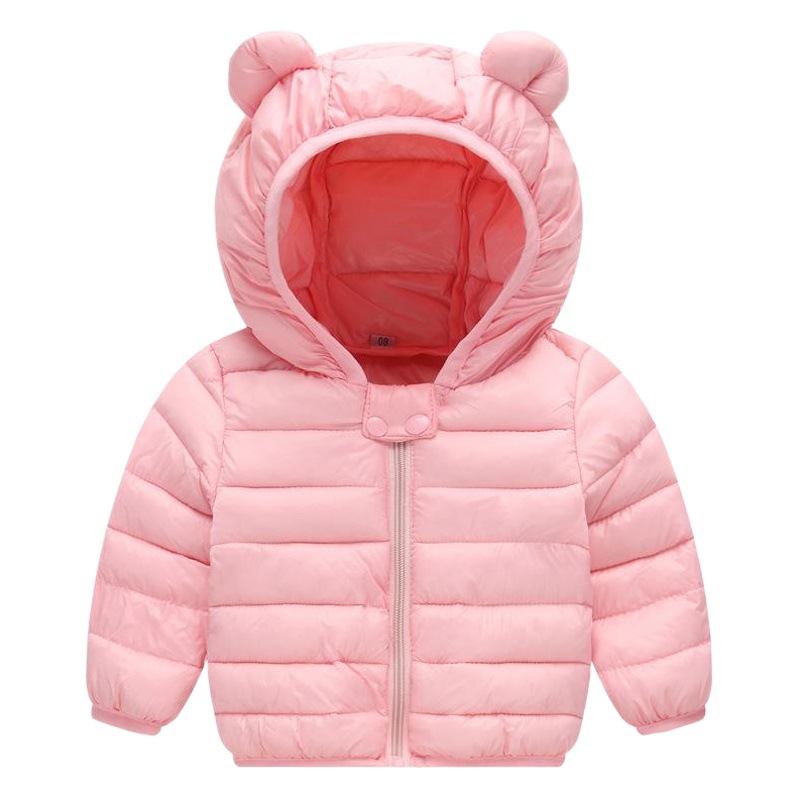Ropa infantil de comercio exterior, chaqueta de plumón para niños, otoño e invierno 2025, abrigo con capucha para niños y niñas, ropa de invierno para bebés, chaqueta de plumón infantil de moda