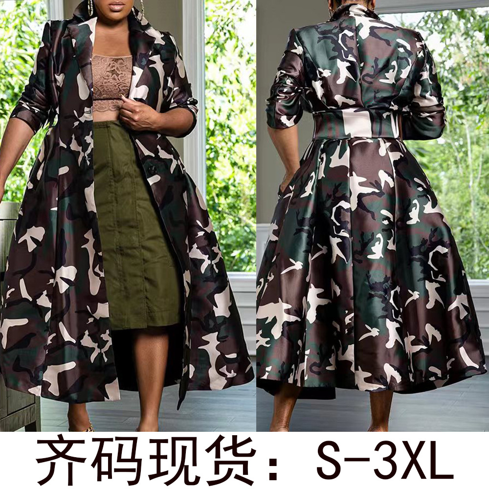 GT9144 European and American Amazon TEMU supply camouflage printed coat windbreaker