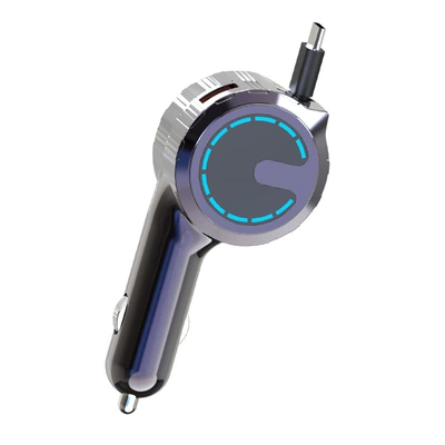 Longqi's New Pd30W Car Charger Siqaret yandırıcısı - typec-telescopic-cord-car-charger-silver
