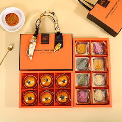 2023 Mid-Autumn Mooncake Packaging Box Gift Box Hand-Upgraded Snow Skin Mooncake 4/6/8 Pieces 80g Egg Yolk Crisp Box