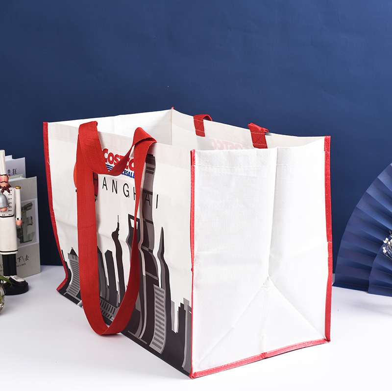 覆膜手提编织袋 厂家定 制彩广告礼品购物袋立体袋 可印logo