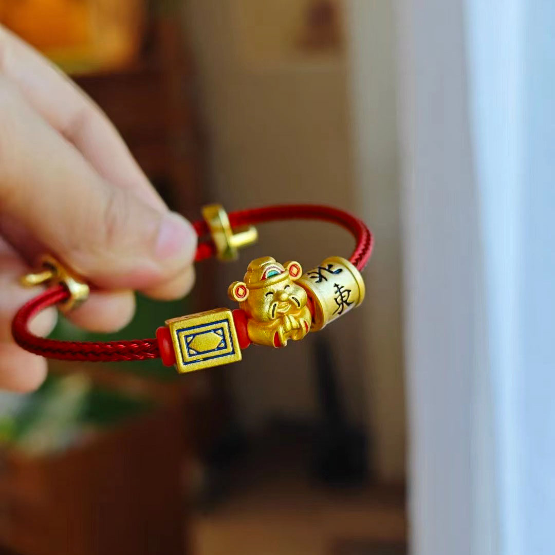 Year of the Horse, Zodiac Year, God of Wealth, Woven Red String DIY Good Luck Bracelet, Unisex New Year Gift Bracelet Wholesale